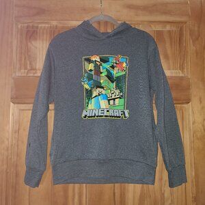 Boys Mojang Minecraft Gray Hooded Sweatshirt